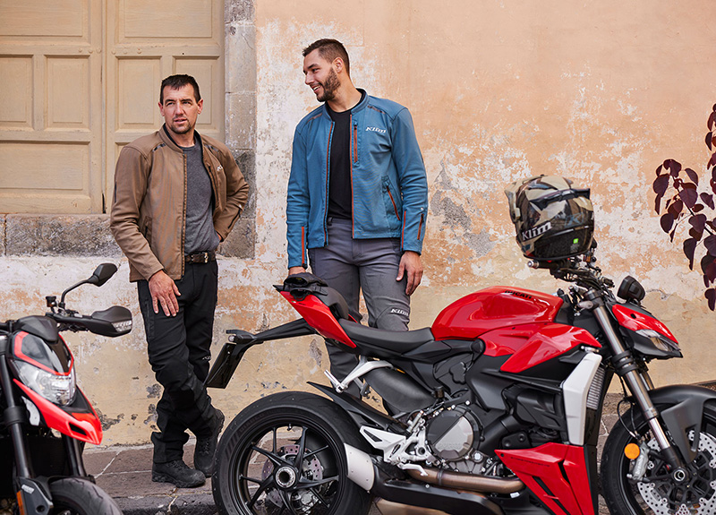 Two guys wearing Klim Marrakesh jackets